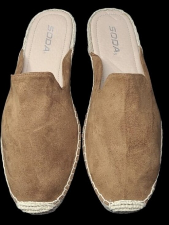 Soda Shoes - SODA WOMENS CASUAL ROUND TOE OPEN BACK SLIP-ON BROWN ESPADRILLES SIZE-11
